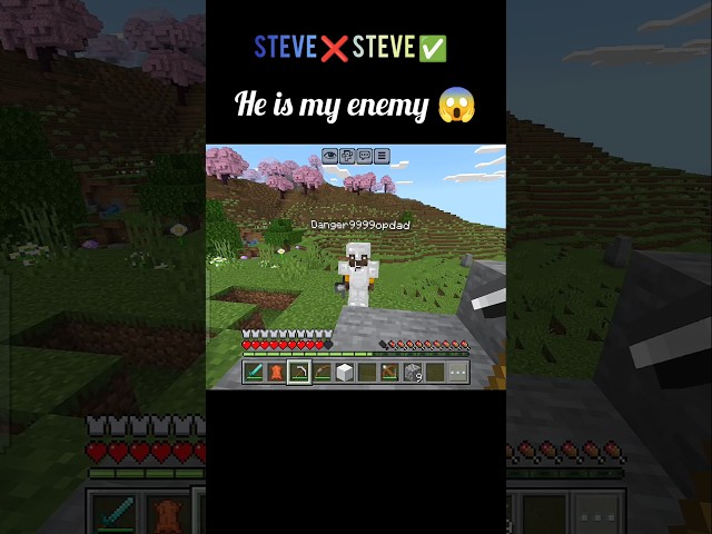 Enemy tried to kill me in Minecraft 😈☠️ #minecraft #herobrine #shorts #bones