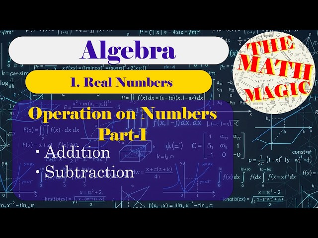 Operation on Numbers | Part-1 | THE MATH MAGIC |  @THEMATHMAGIC-mathswithArya ​