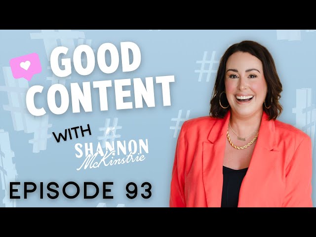 The Instagram Algorithm is Not the Villain: Be More Intentional | Good Content ep 93