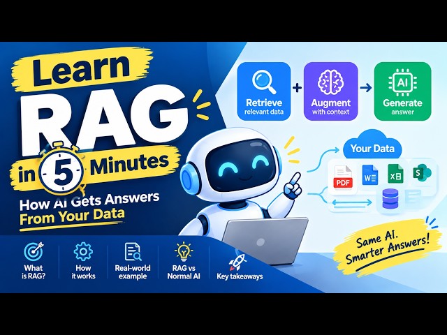 Learn RAG in 5 Minutes | What is RAG? | Retrieval-Augmented Generation for Beginners