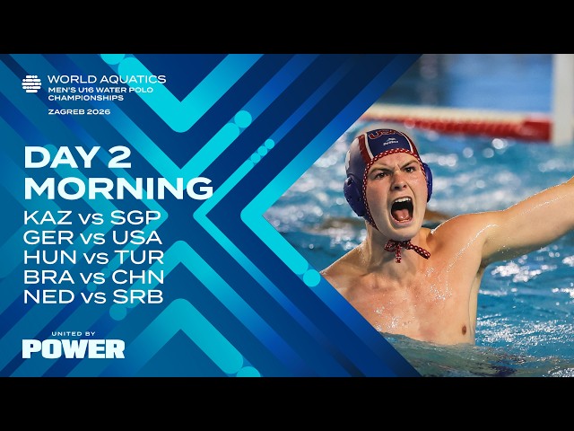 Morning Session | Day 2 | Groups | World Aquatics Men's U16 Water Polo Championships 2026