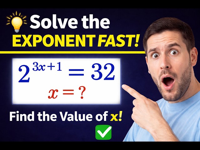 Amazing trick for solving this exponential equation