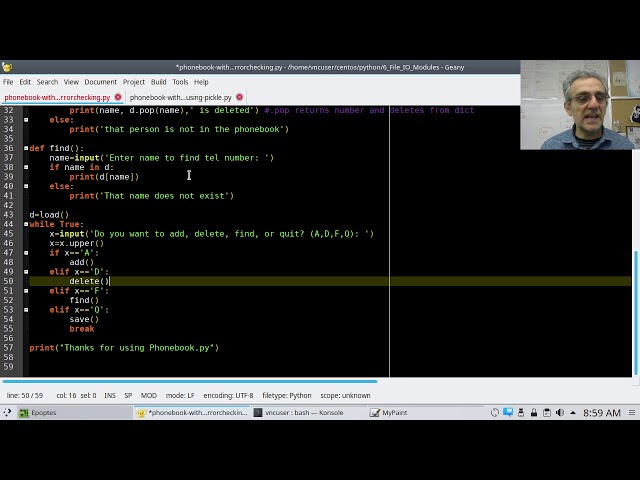 CS1 Lesson 33 - Persistent phonebook solution + importing