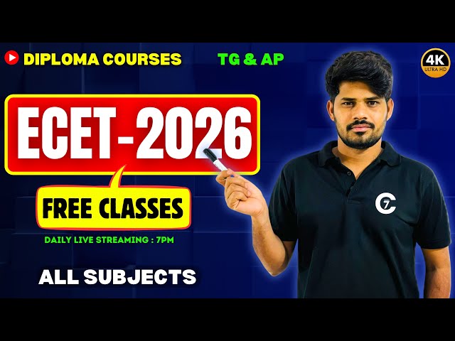 TG & AP ECET-2026 | Free Classes | Diploma Courses | All Subjects | chaitumawa7