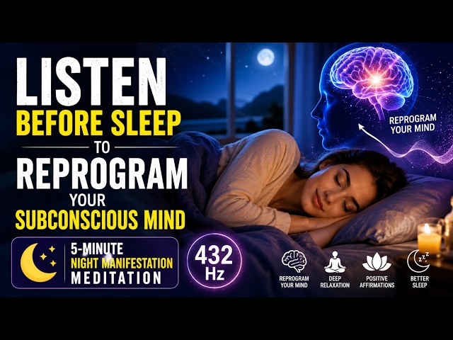 Listen Before Sleep to Reprogram Your Subconscious Mind | 5-Minute Night Manifestation Meditation |