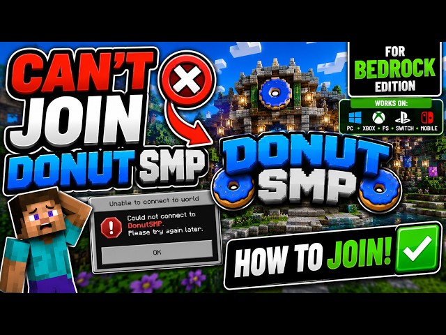 How to Fix Can’t Join Donut SMP in Minecraft Bedrock Edition