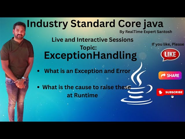 What is an Exception and Error| Java Tutorial | Java for beginners 2025 | Full Stack Java Training