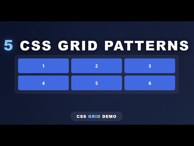 CSS Grid Layout Tutorial | 5 Grid Patterns Every Developer Should Know