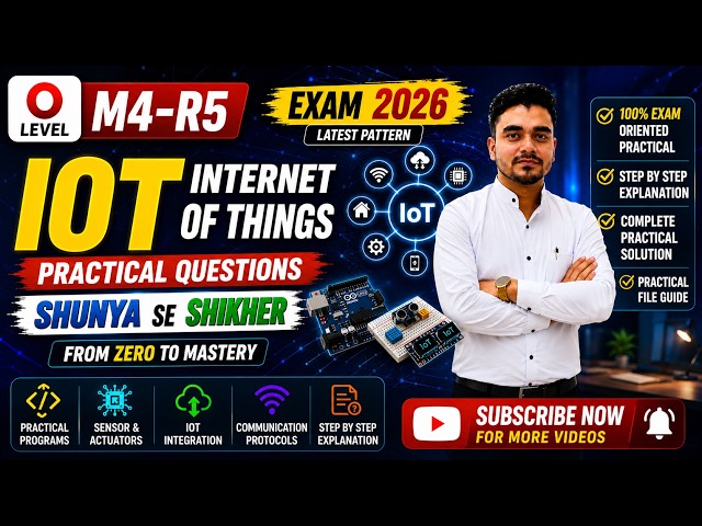 O Level M4-R5 Internet of Things (IoT) Practical Questions |Complete Practical 2026 | NIELIT O Level