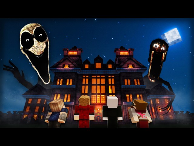 4 Idiots Survive A Haunted Asylum In Minecraft...