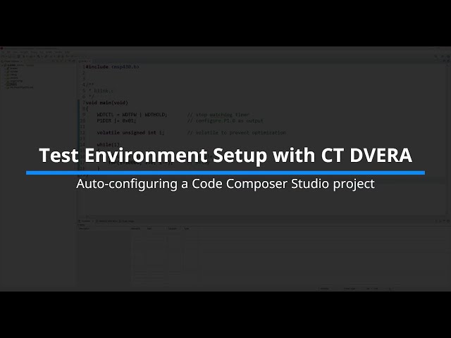 Test Environment Setup with CT DVERA