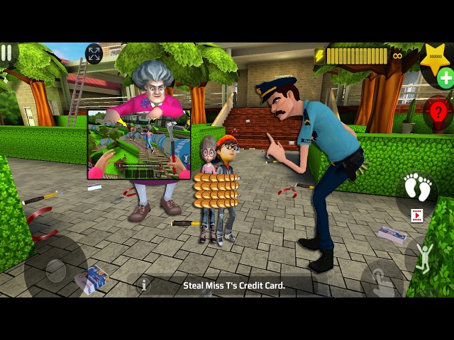 Scary Teacher 3D - New updater, troll Miss T fell face down so fun everyday part 6312#scaryteacher3d