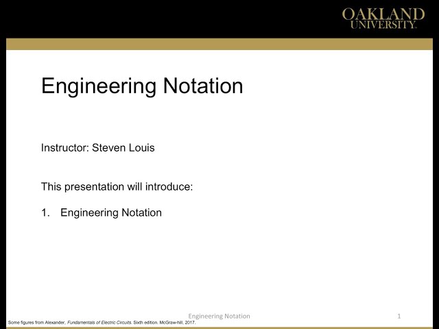 Engineering Notation