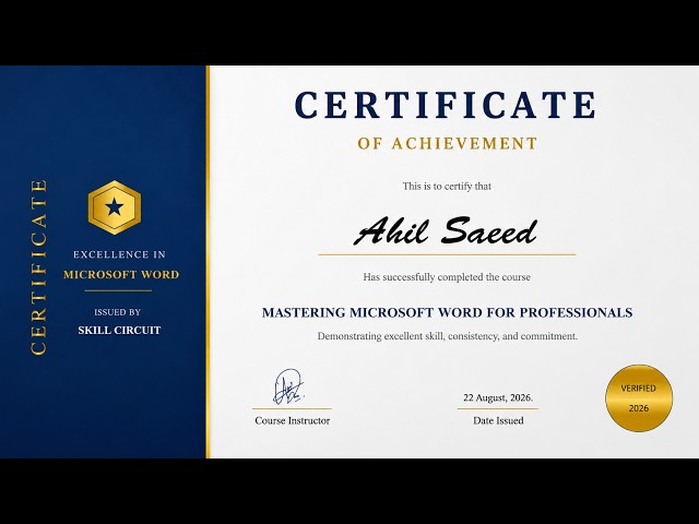 How to Make a Certificate in MS Word | Professional Certificate Design Tutorial