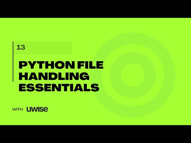 013 Mastering Python File Handling