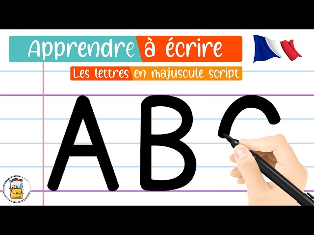 Learn French - Learn To Write The Alphabet Letters In Uppercase Script - The French Alphabet