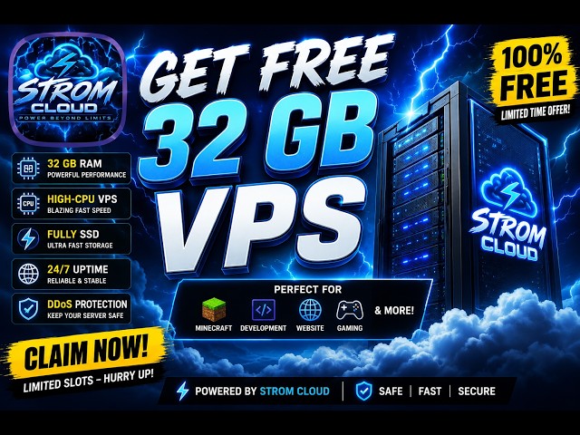 HOW TO GET 32 GB VPS FOR FREE (COMPLETE GUIDE 2026) !