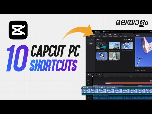 10 CapCut PC Shortcuts Malayalam | Edit Faster and Smarter