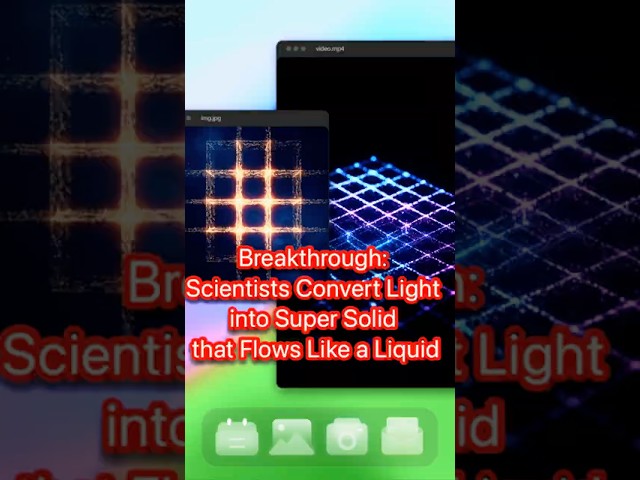 Breakthrough: Scientists Convert Light into Super Solid that Flows Like a Liquid