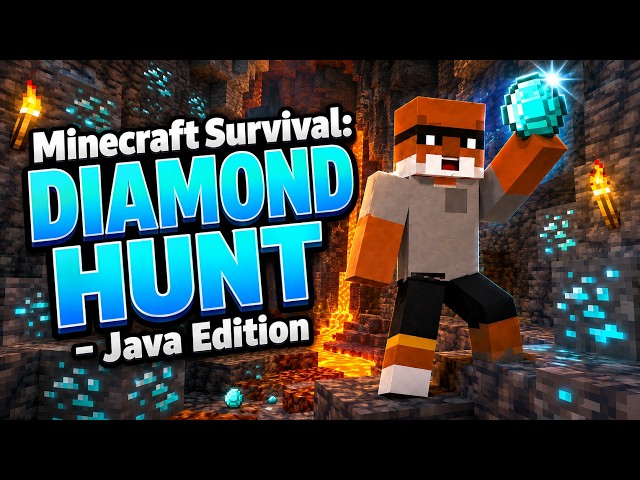 Minecraft Survival: The Hunt for Full Diamond Gear - Java Edition