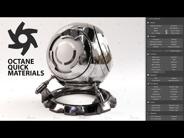 Blender Octane Quick Materials -addon (Free)