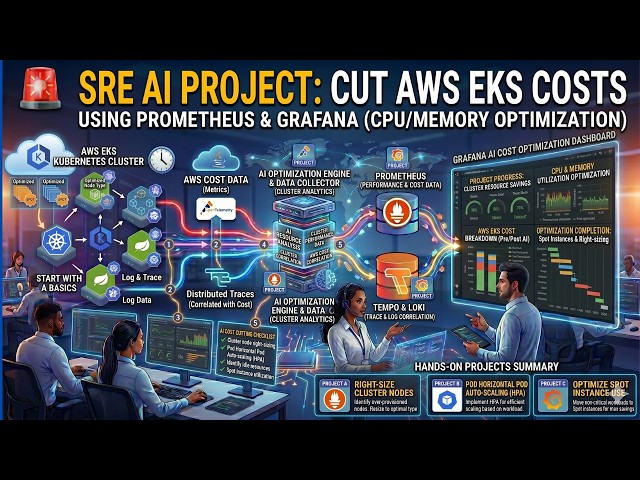 SRE AI Project: Cut AWS EKS Costs Using Prometheus & Grafana (CPU/Memory Optimization)