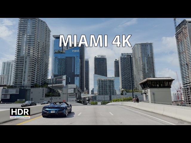 Miami Drive - Billionaire Bunker, Miami Beach, Downtown Miami - 4K 60FPS HDR