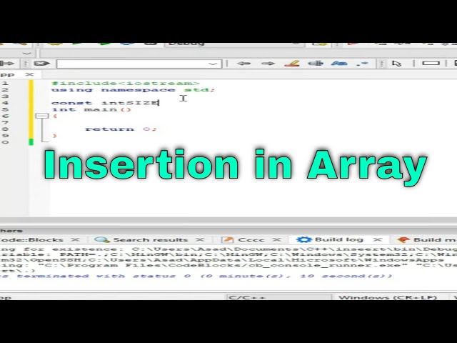 Insert Element in an Array using C++  | #shorts |