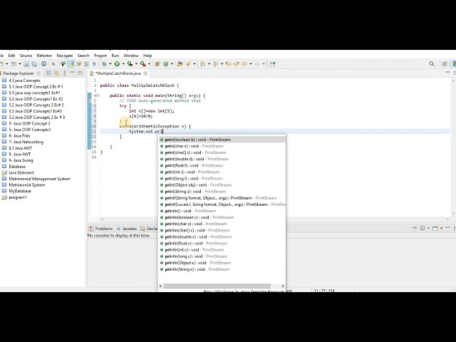 Multiple catch block in java | Lecture # 59 | Learn Programming