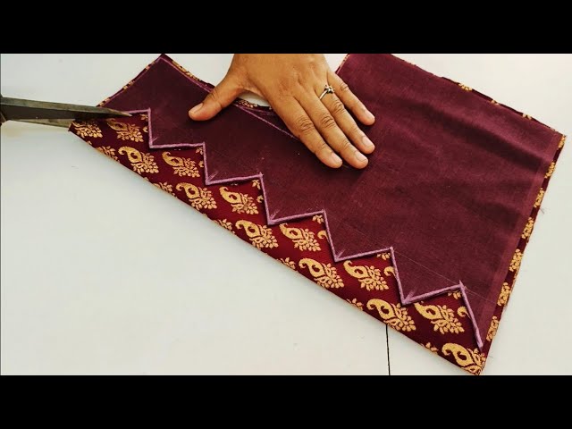 Very popular blouse back neck design || cutting and stitching back neck blouse design || blouse