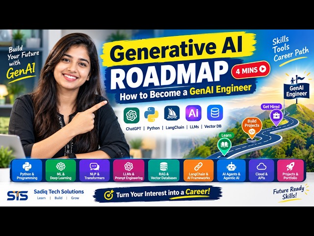 Generative AI Roadmap 2026 | How to Become a GenAI Engineer | Skills, Tools & Career Path