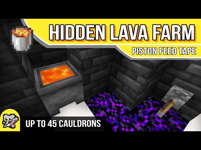 Hidden Lava Farm | Minecraft Farm Tutorial | BEDROCK MCPE XBOX PS SWITCH