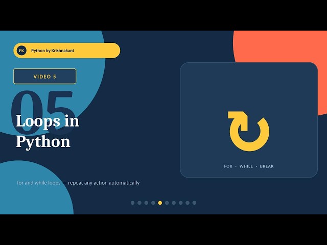 PYTHON LECTURE 5 BY KRISHNAKANT SHARMA