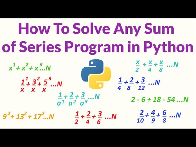 Solve any Series Program in Python