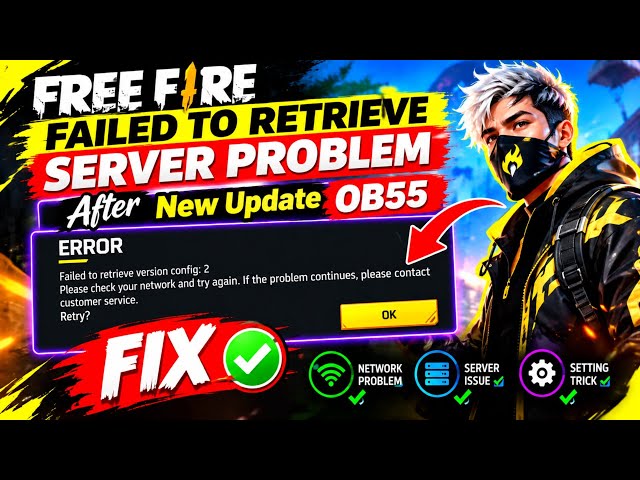 Free Fire Loading Problem😱 | Free Fire MAX Error: Failed to Retrieve Version Config 2 Retry Problem
