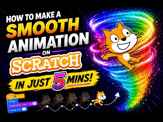 How to make A cool cat  Animation in Scratch The Cat Tornado