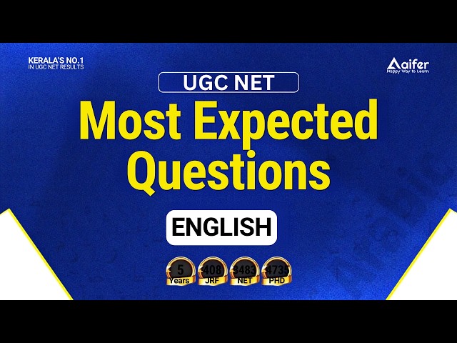 UGC NET 2026 | MOST EXPECTED QUESTIONS IN ENGLISH