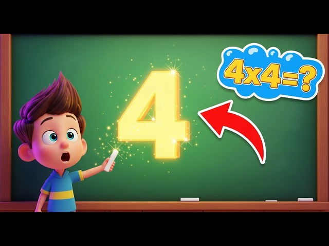 Learn the 4 Times Table | Easy Math & Multiplication for Kids | ABC Poko Kids T