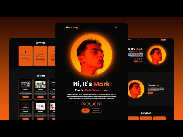 Build a Responsive Personal Portfolio Website Using HTML & CSS & JavaScript