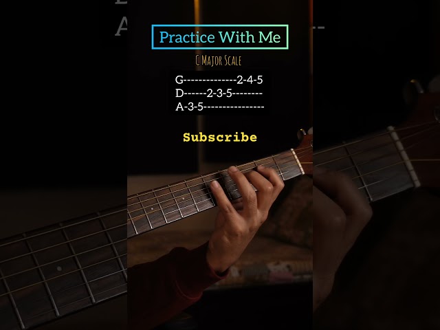 Master the C Major Scale on Guitar | Play Along Practice Video!