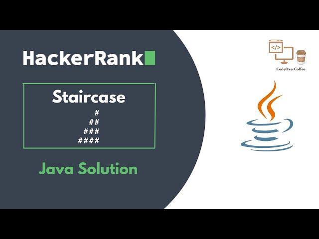 Staircase | HackerRank | Java Solution #hackerrank #java #datastructures #pattern