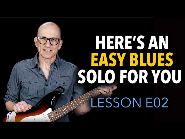 How to play an EASY & TASTY blues solo in E - Lesson E02
