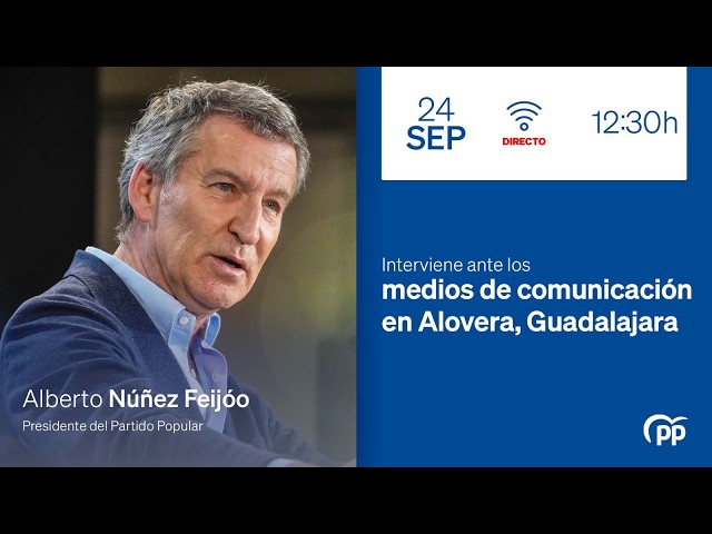 DIRECTO: El presidente del Partido Popular, Alberto Núñez Feijóo, interviene ante los medios.