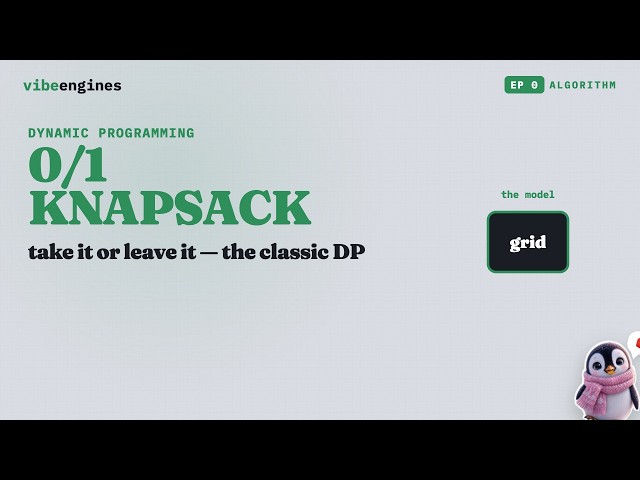 0/1 Knapsack: The Take-It-or-Leave-It Dynamic Programming Trick