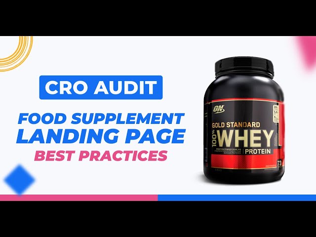 Food Supplement Landing Page Best Practices and More Landing Page Audits