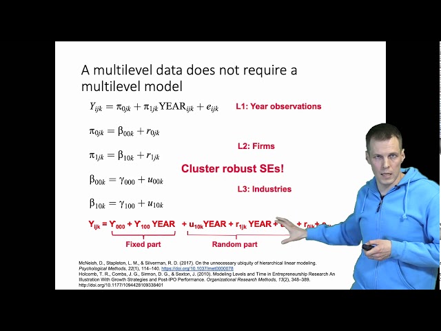 General advice and summary of multilevel models