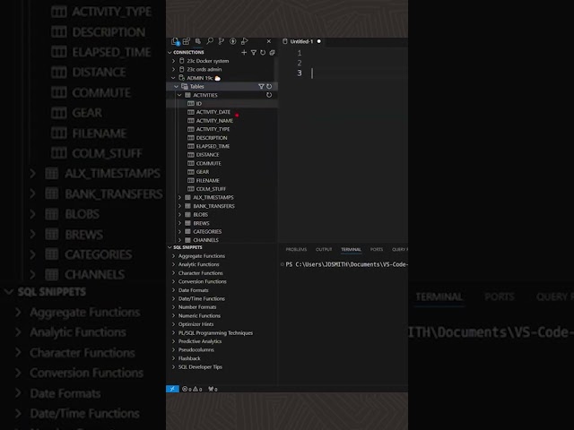 4 - Drag and Drop SQL - Oracle SQL Extension for VS Code  #devdiaries #vscode