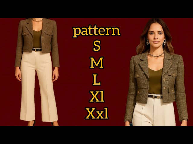 :✨ How to Draft a Crop Blazer & Pants Pattern | Professional Pattern Making Tutorial 👗📏