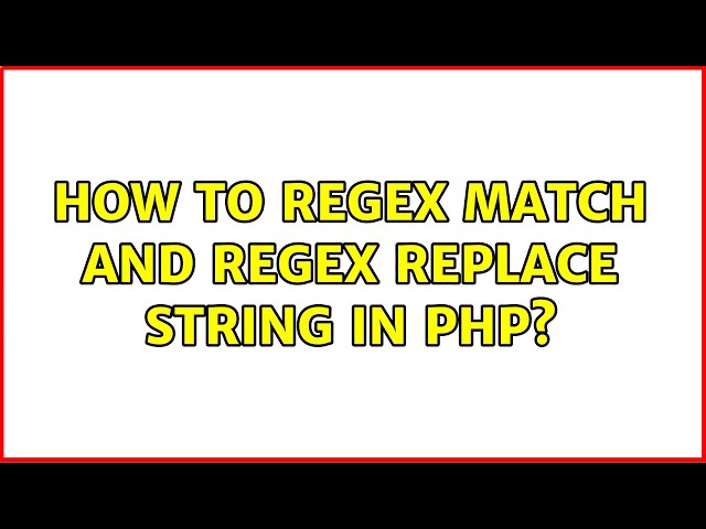 How to regex match and regex replace string in php?