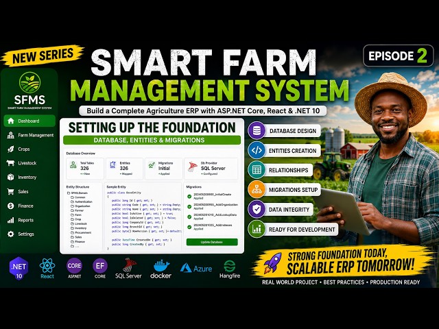 Build a Smart Farm Management System with ASP.NET Core, React & .NET 10 | Episode 2 - System Design🔥